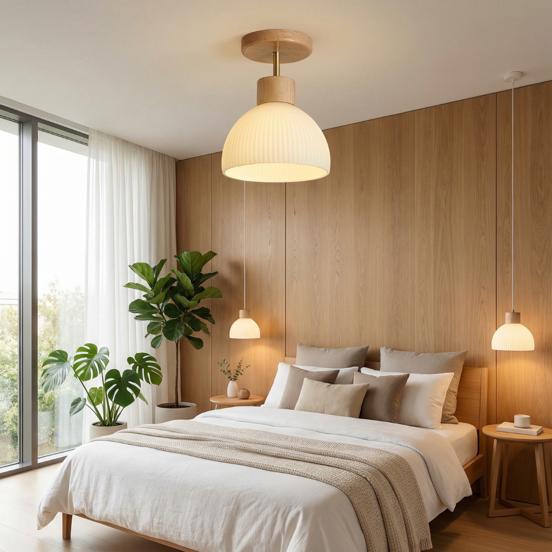 Ceiling Light | Ribbed Dome