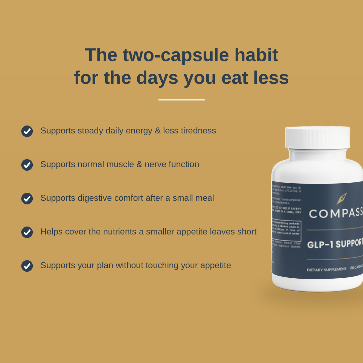 The two-capsule habit for the days you eat less - 5 benefits of Compass GLP-1 Support (v3)