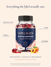 Everything the label actually says - hydrolyzed collagen, vitamin C, biotin, 60 gummies