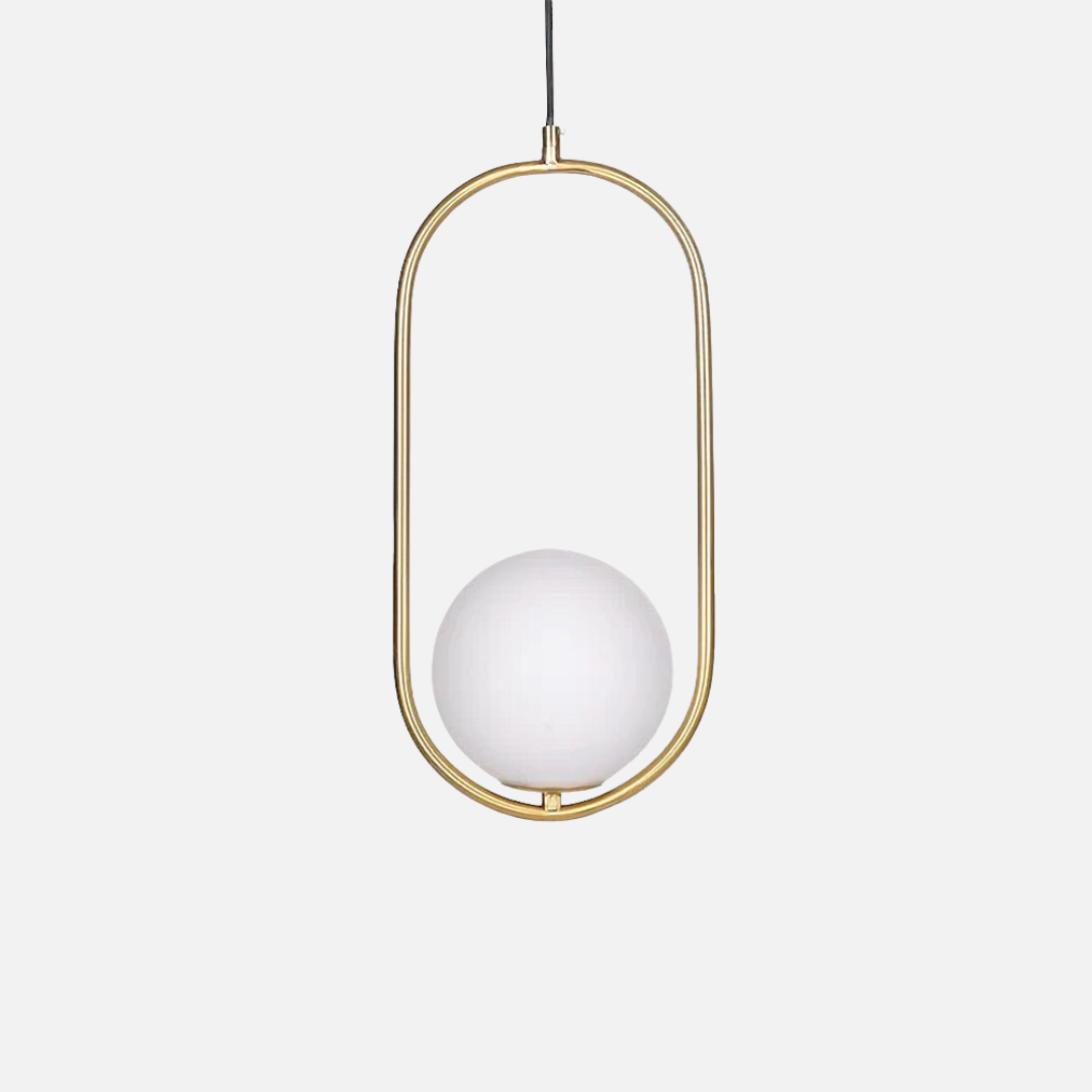 Pendant Light | Oval Ring Central Glass Design