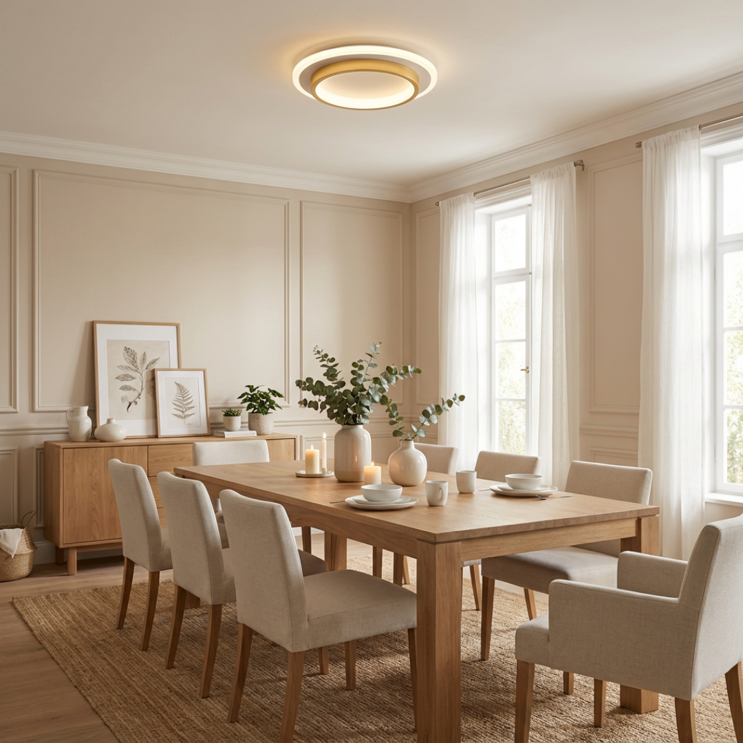 Ceiling Light | Dual Ring Integrated LED Source