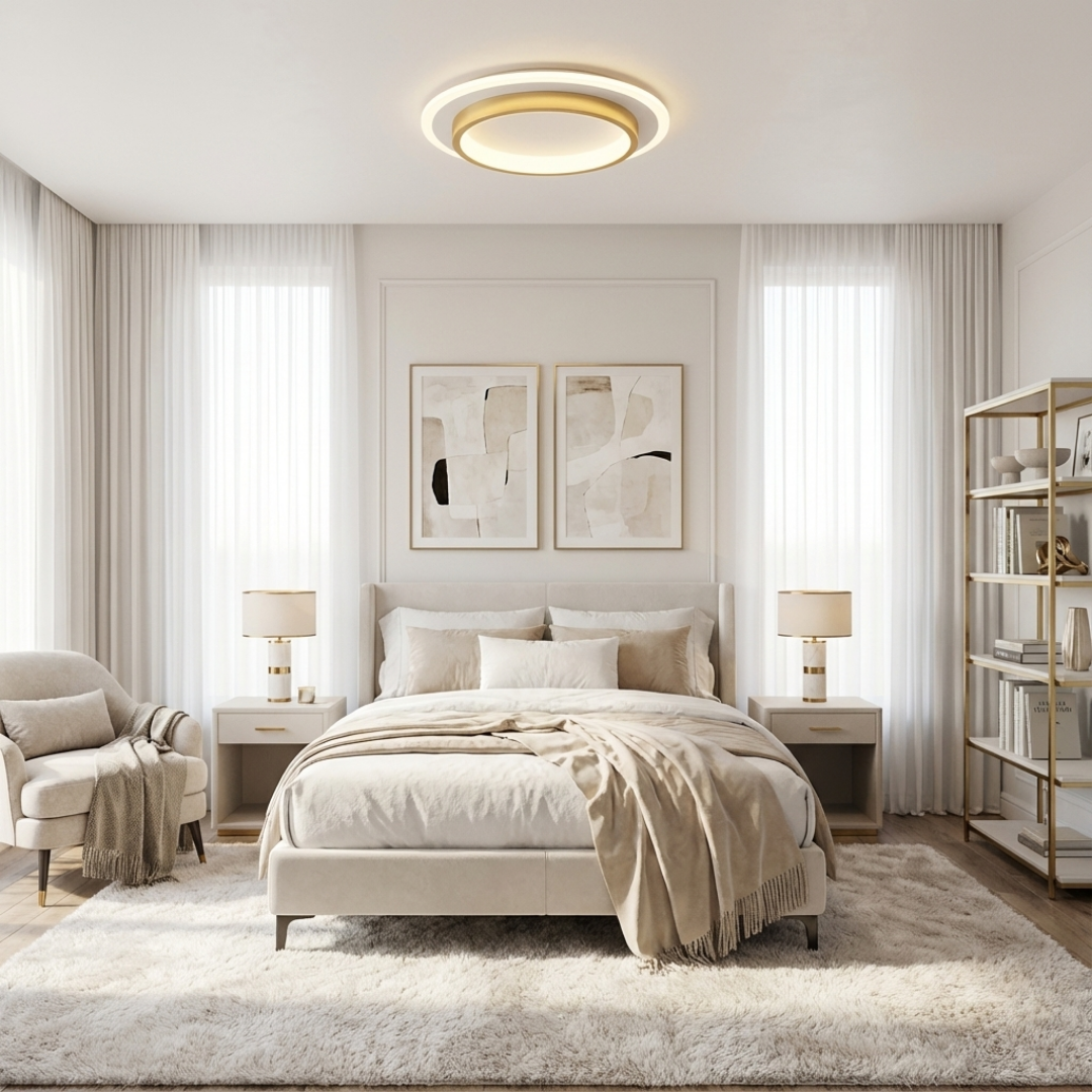 Ceiling Light | Dual Ring Integrated LED Source