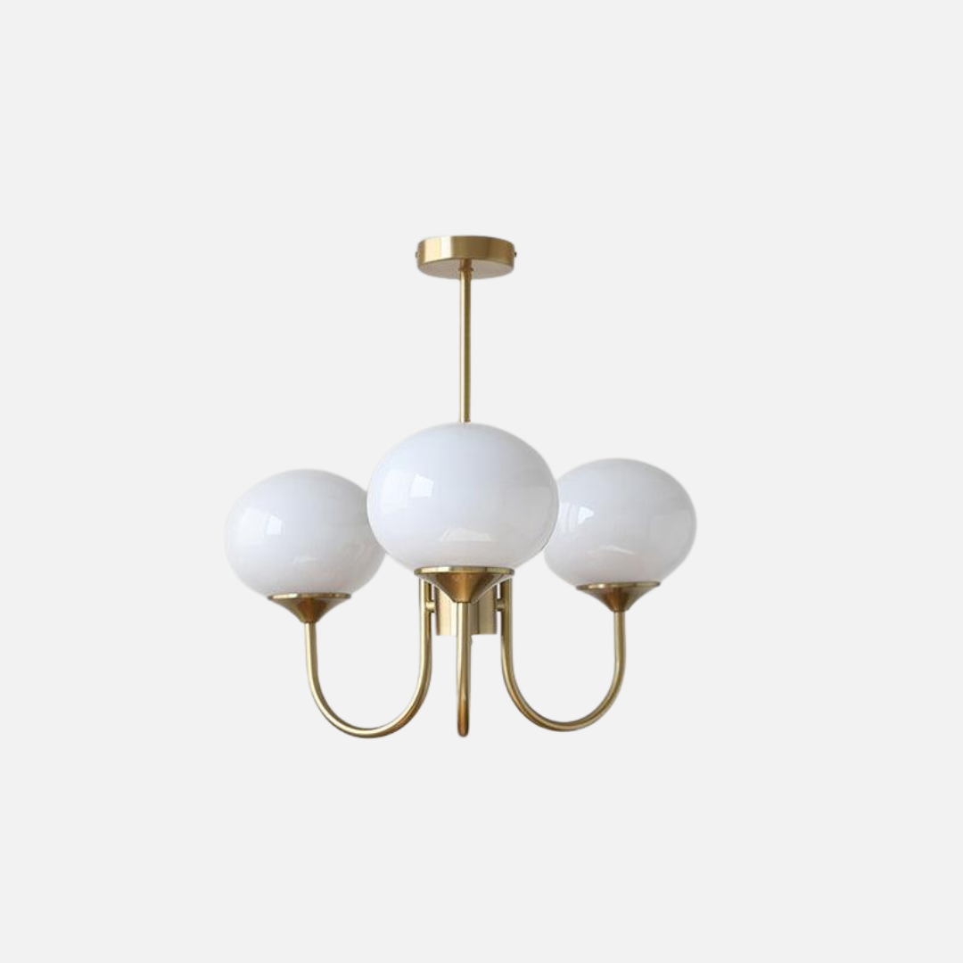 Chandelier Light | Curved Globe Design