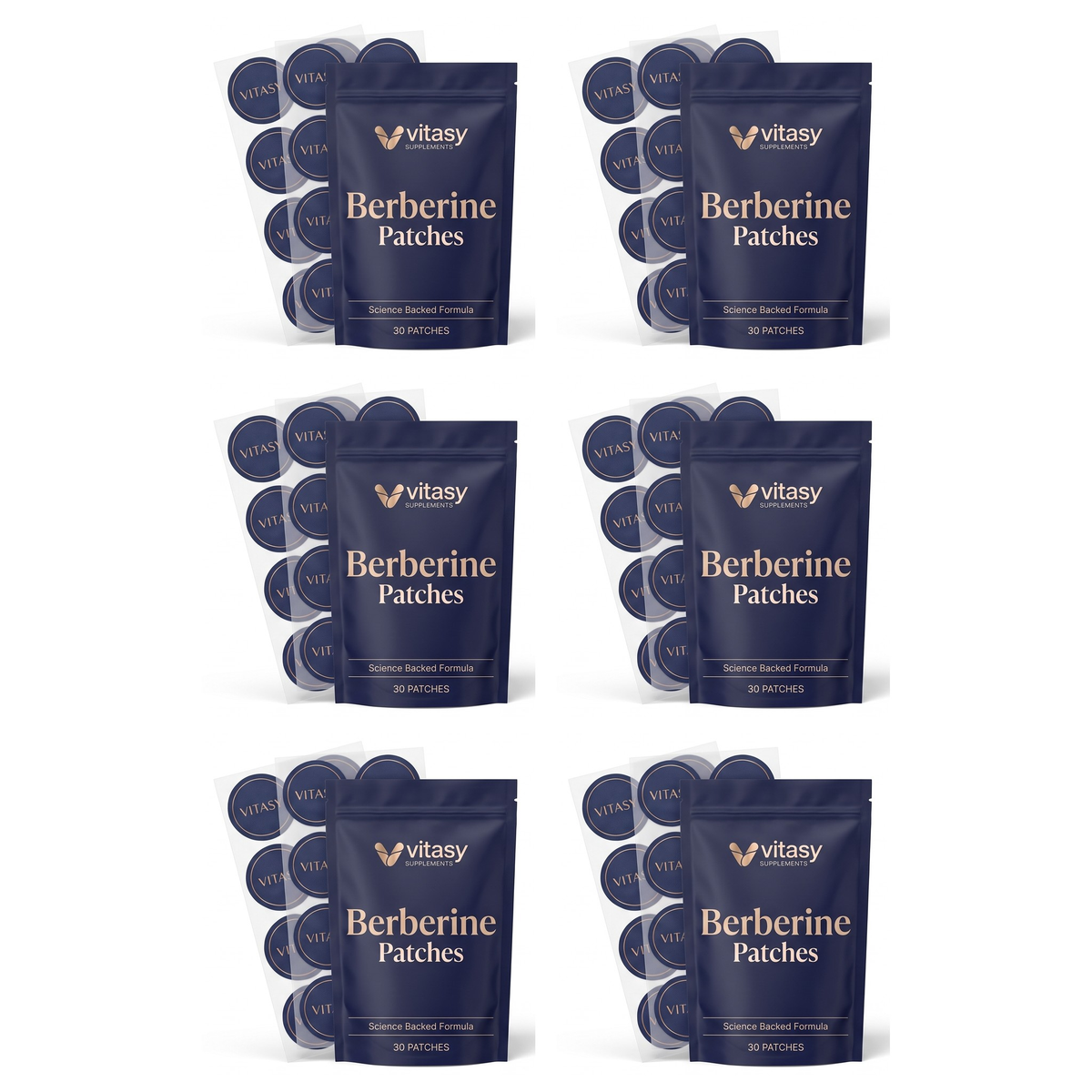 Six pouches of Vitasy Berberine Patches