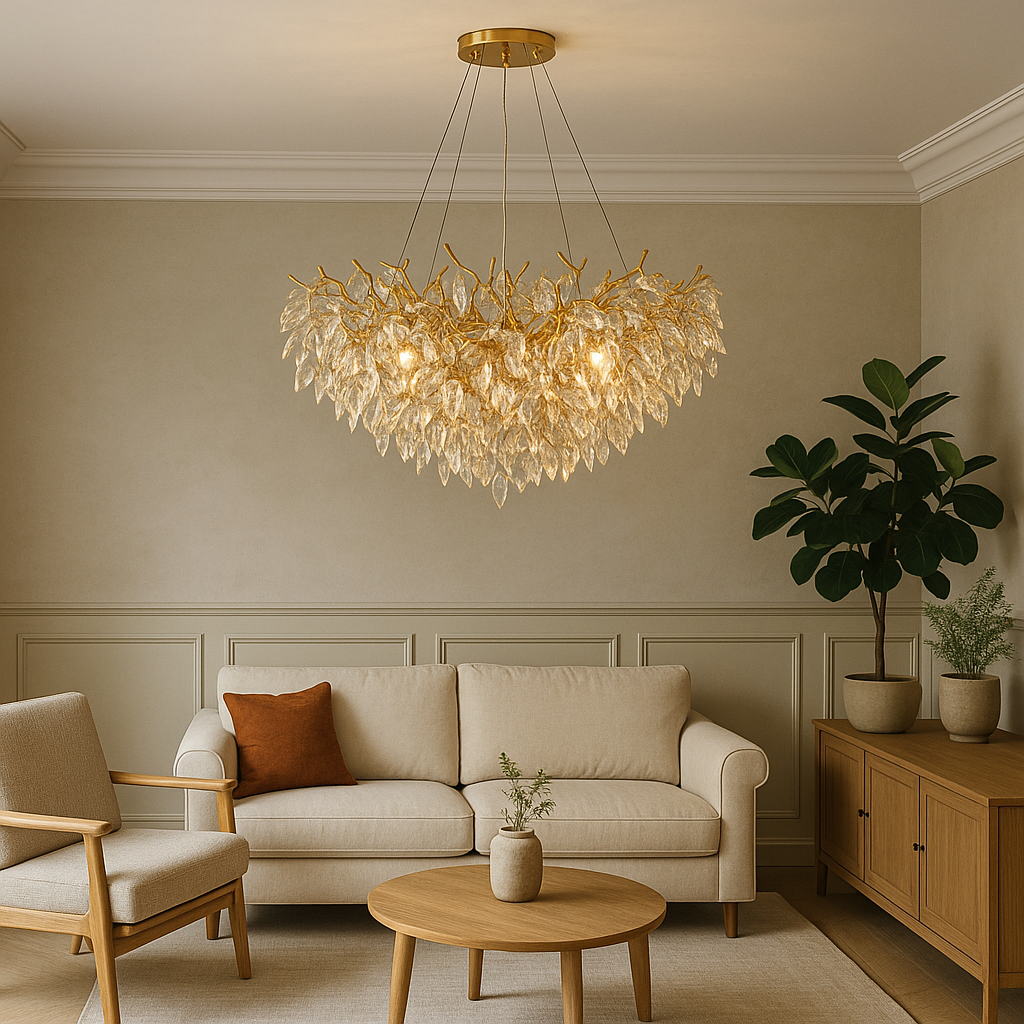 Chandelier Light | Branch Leaf Design