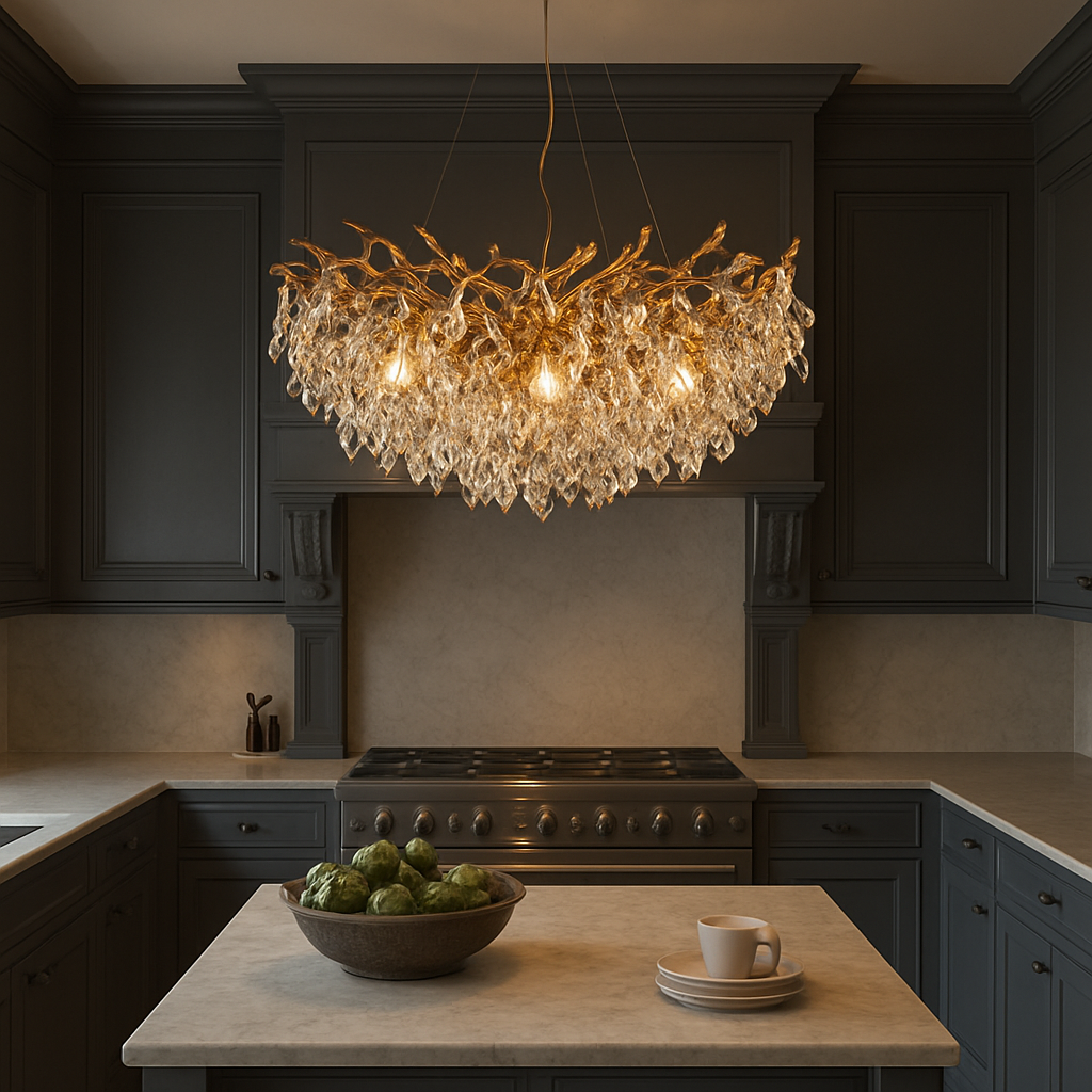 Chandelier Light | Branch Leaf Design