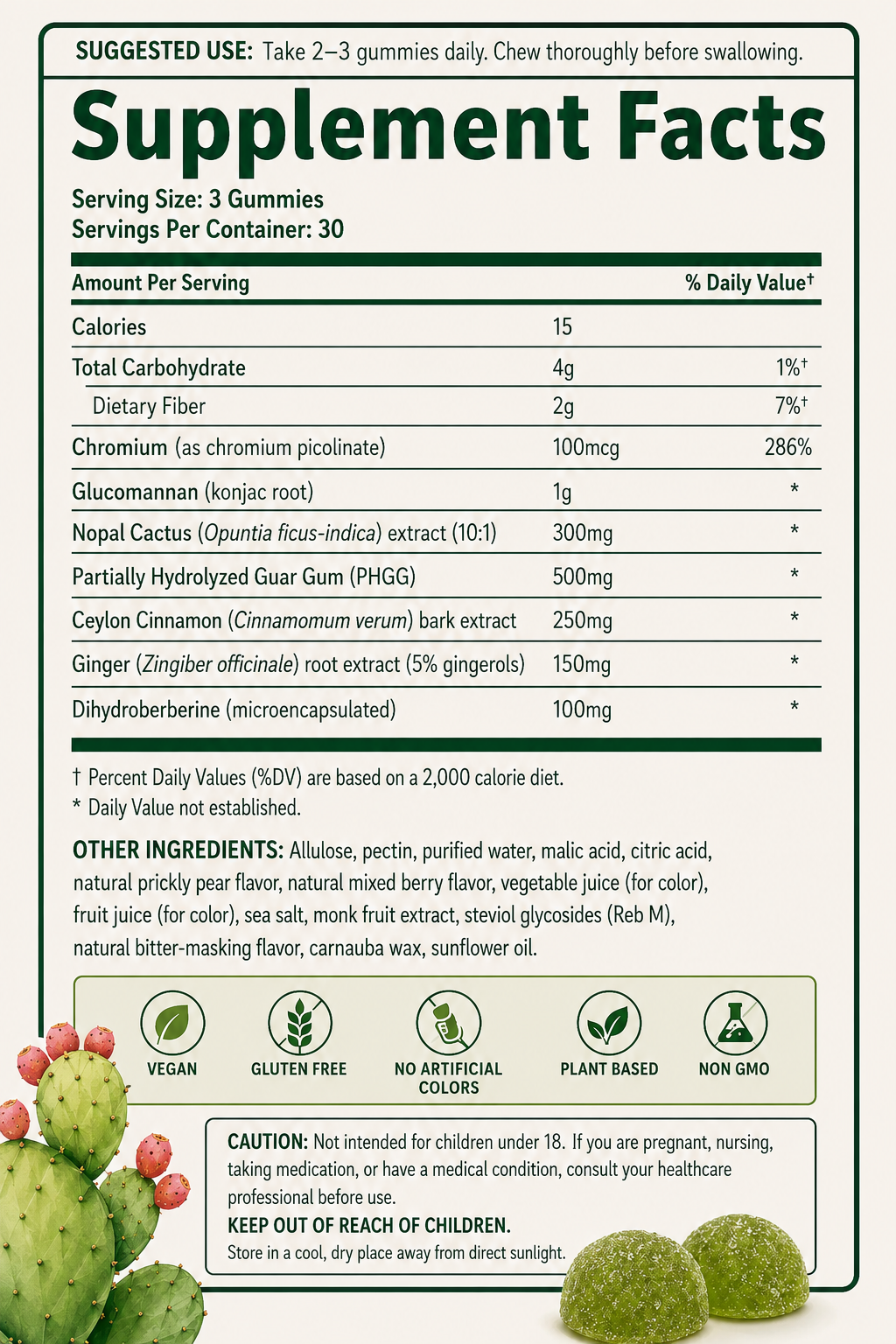 Nopal Superfood Gummies