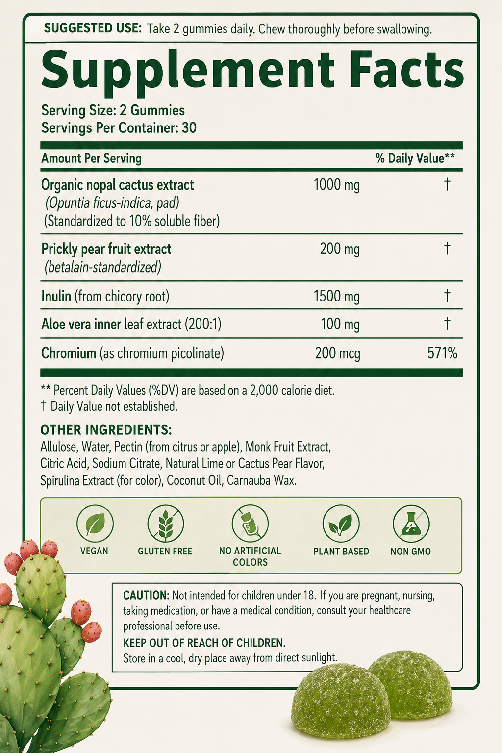 Nopal Superfood Gummies