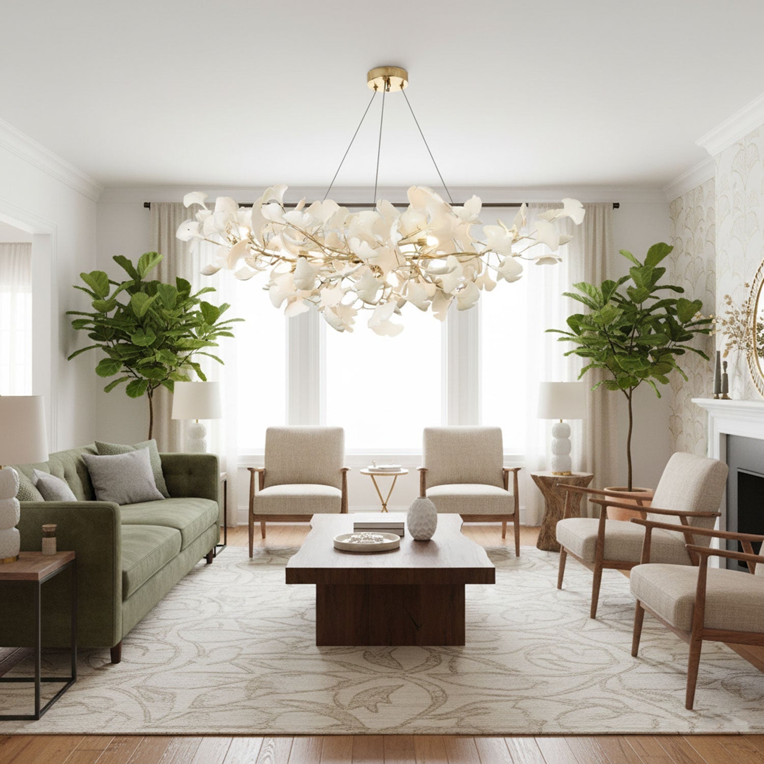 Chandelier Light | Gingko Leaf Design