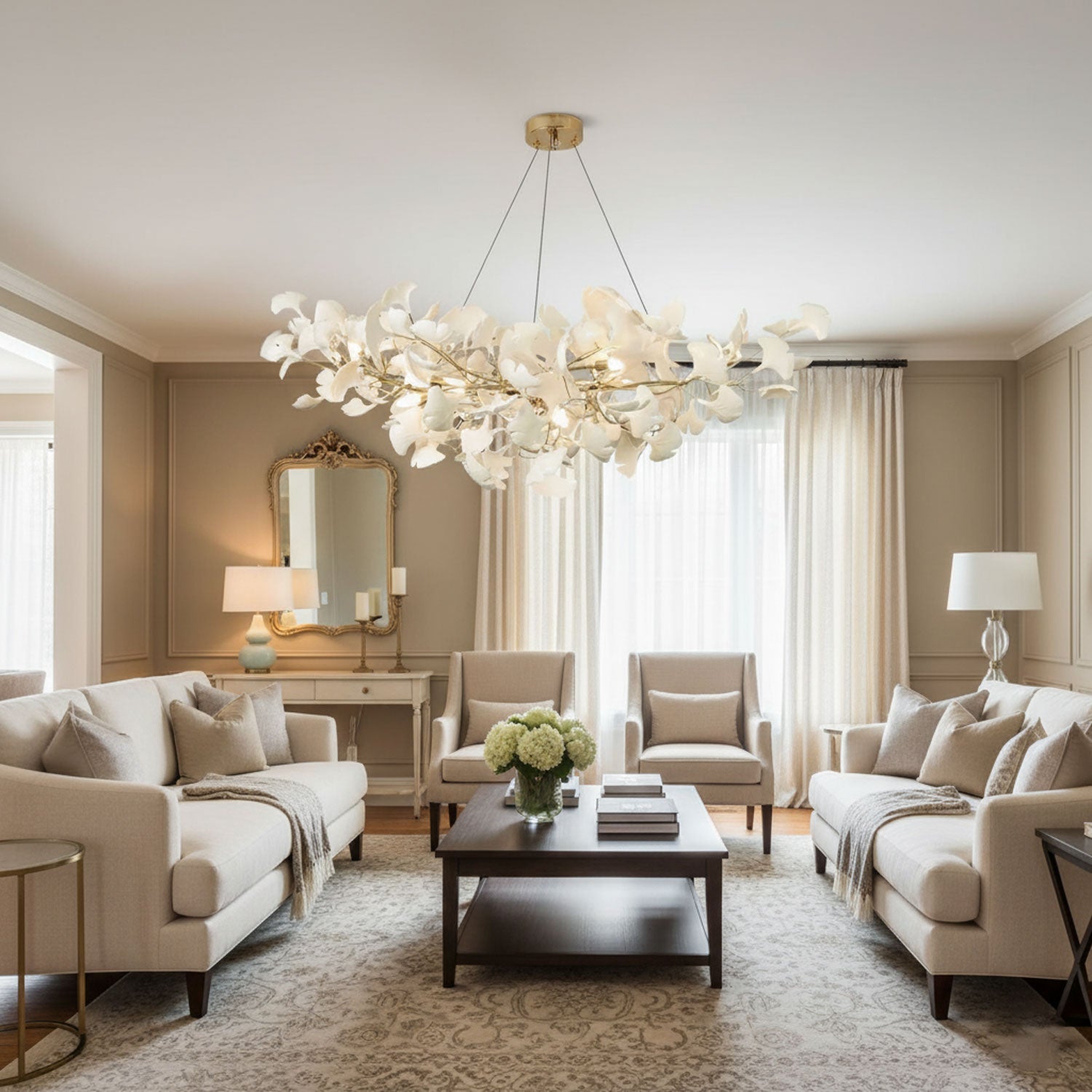 Chandelier Light | Gingko Leaf Design