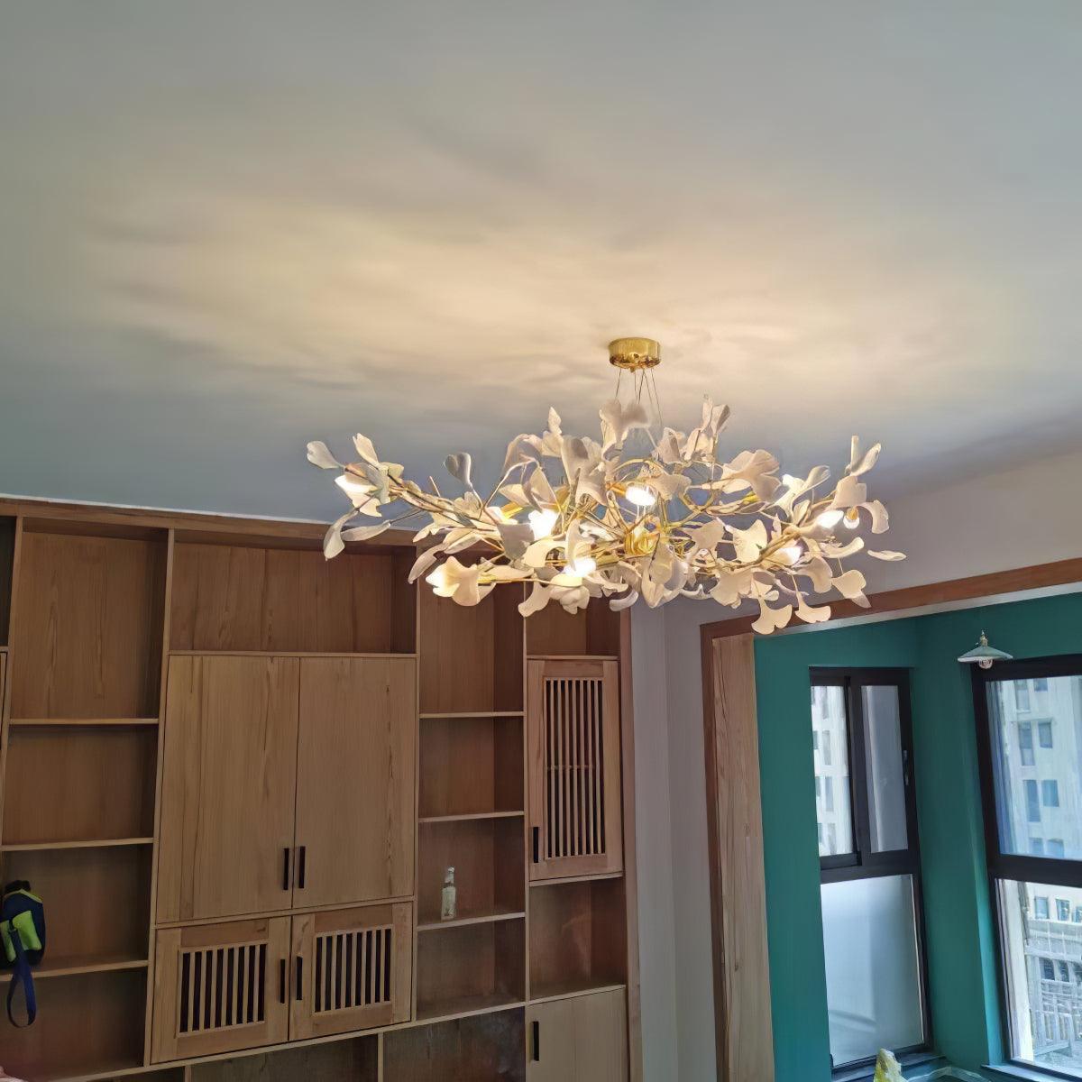 Chandelier Light | Gingko Leaf Design