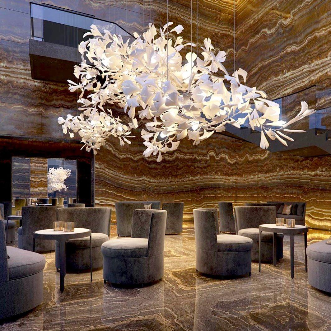 Chandelier Light | Gingko Leaf Design