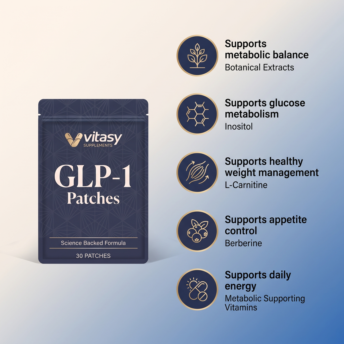 GLP-1 Patches v5 ingredient overview