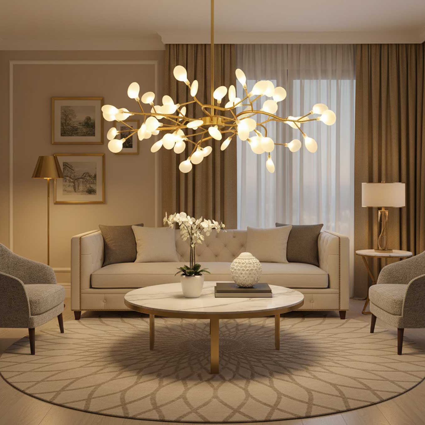 Chandelier Light | LED Firefly Sputnik