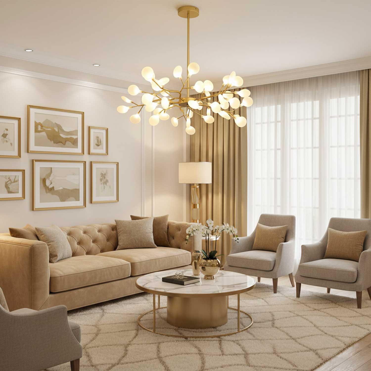 Chandelier Light | LED Firefly Sputnik