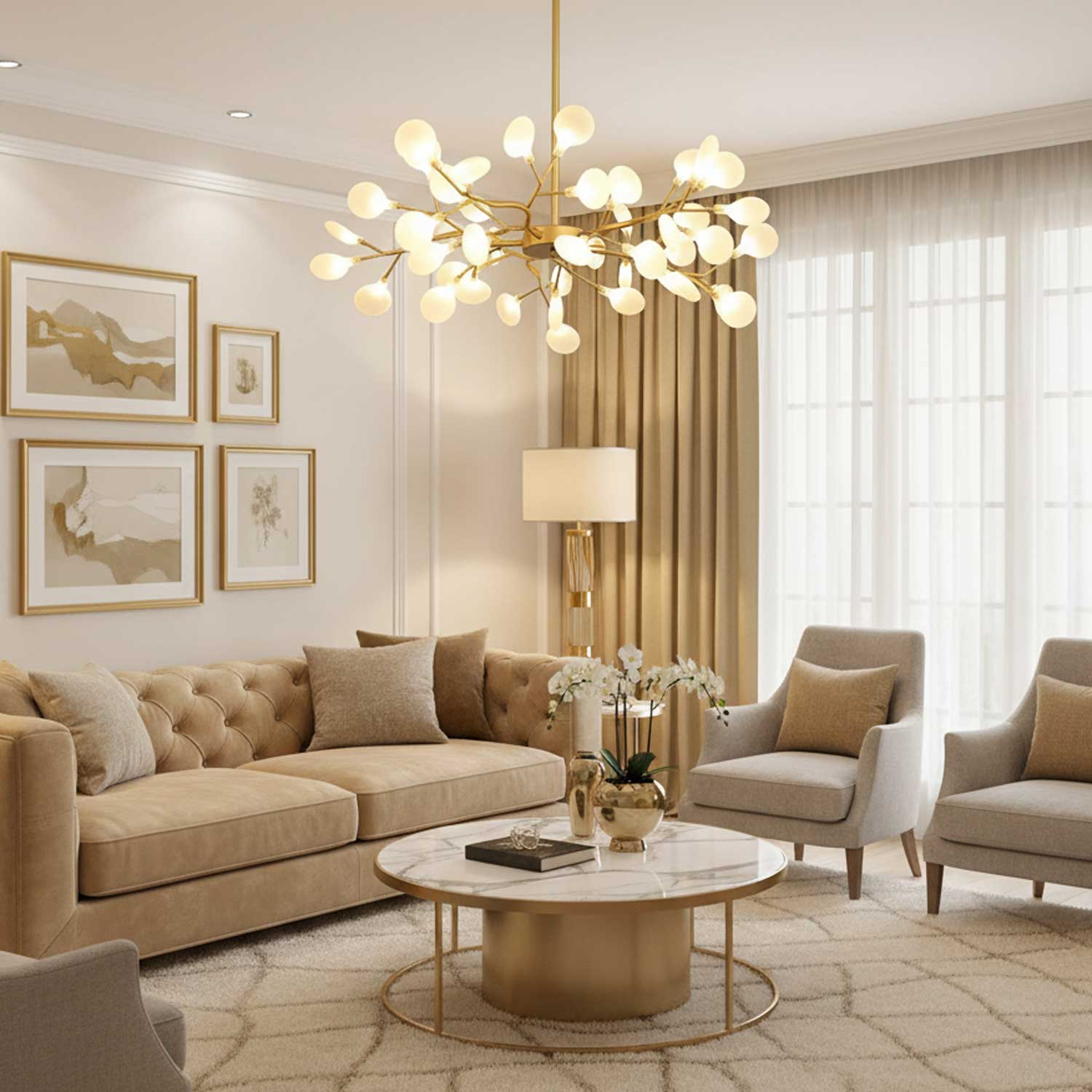 Chandelier Light | LED Firefly Sputnik