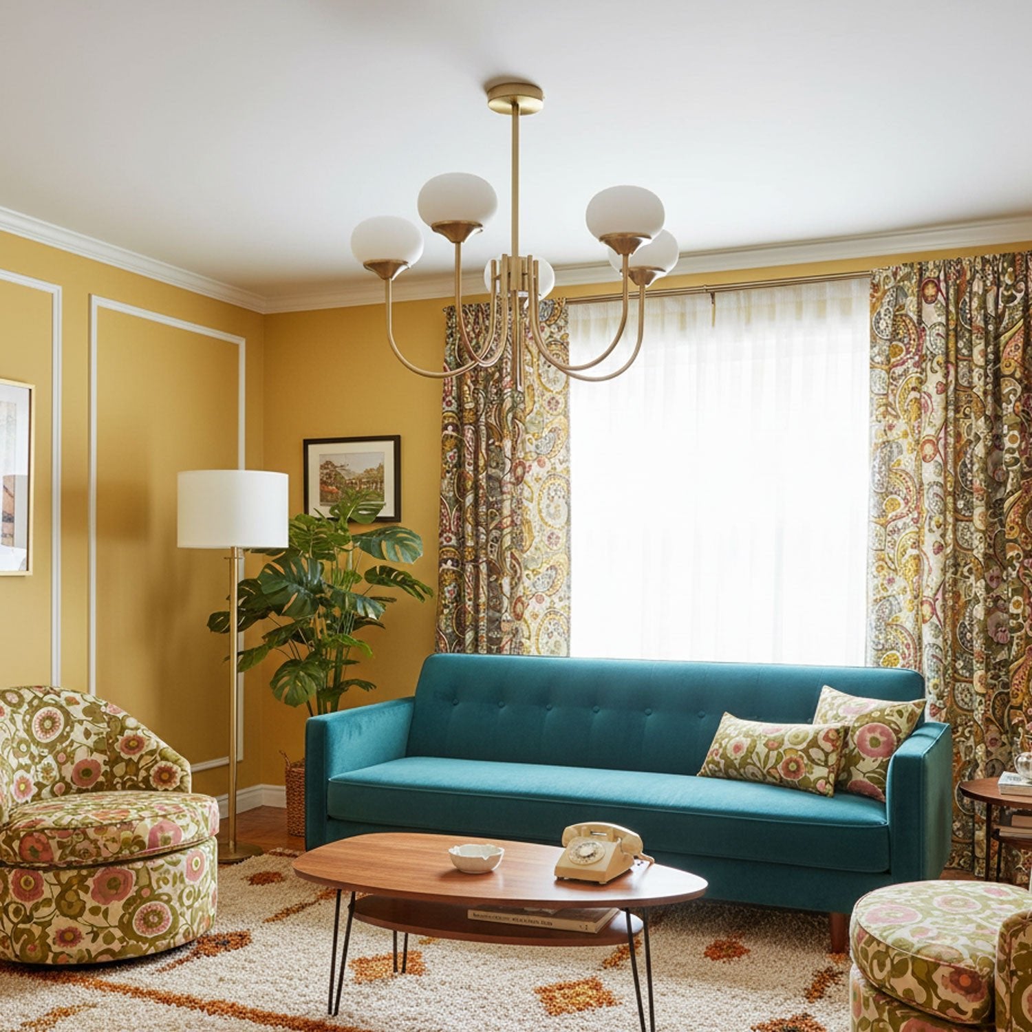 Chandelier Light | Curved Globe Design