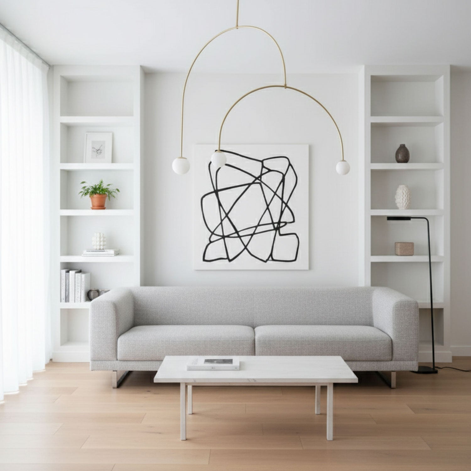 Chandelier Light | Linear Mobile Design