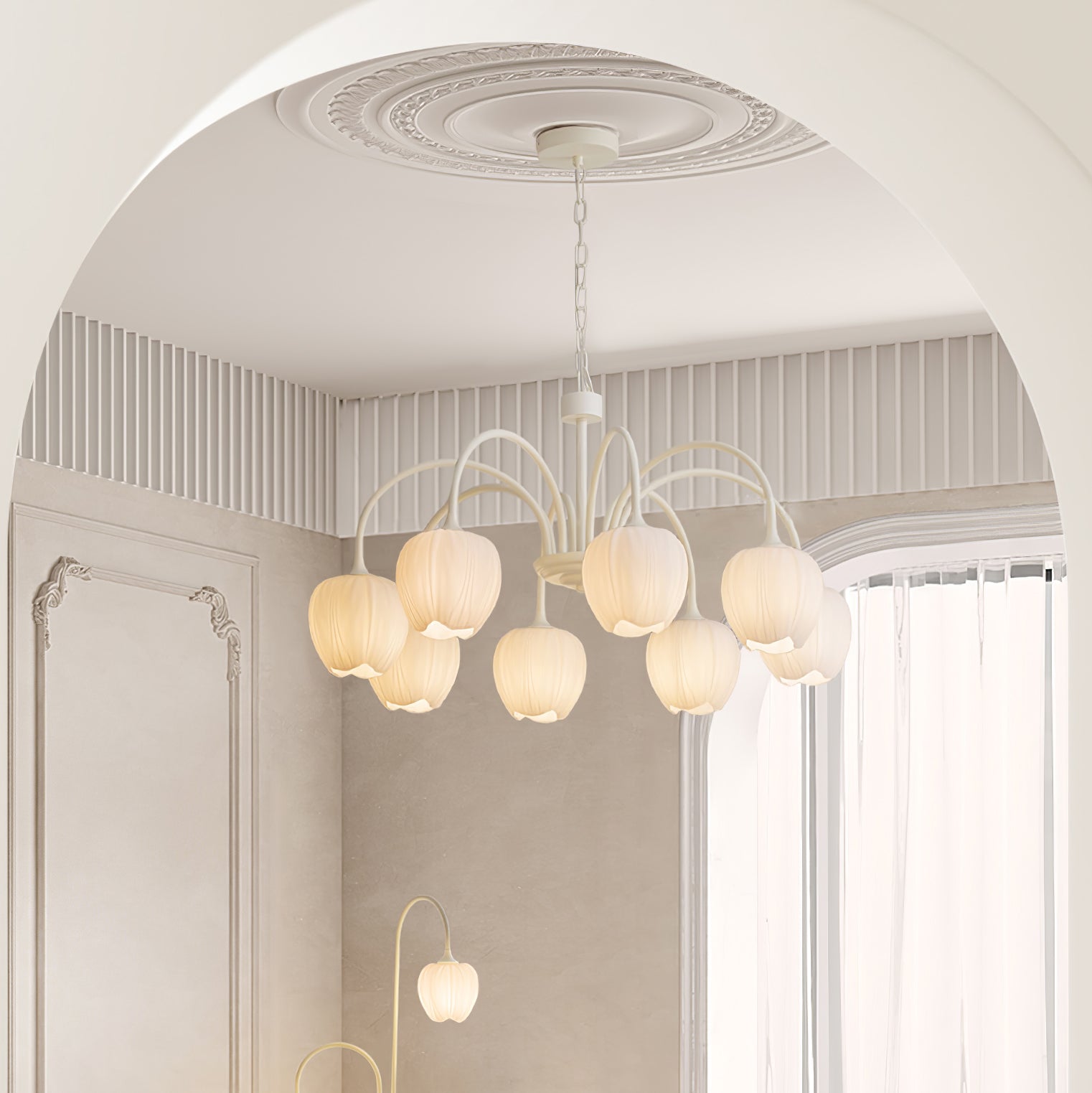 Chandelier Light | Tulip Globe Design