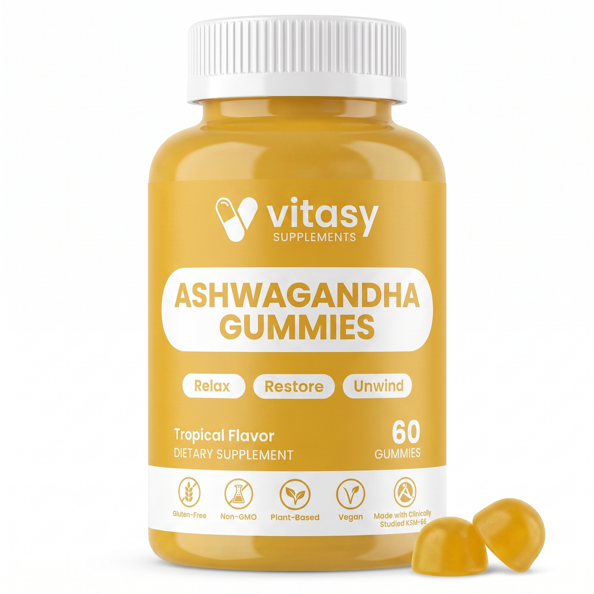 Ashwaganda Gummies Tropical Vitasy packshot
