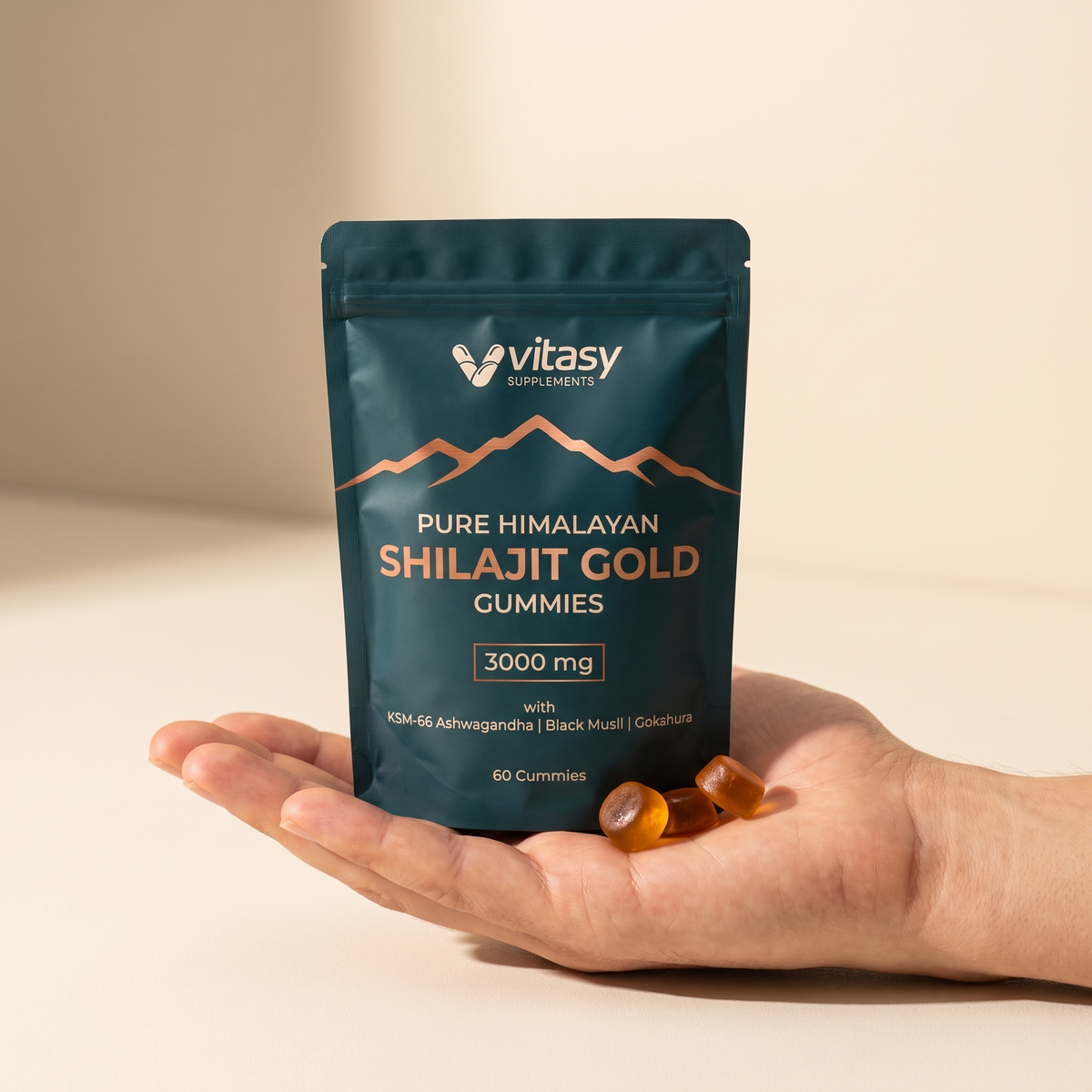 Shilajit Gummies v6.2 lifestyle in hand