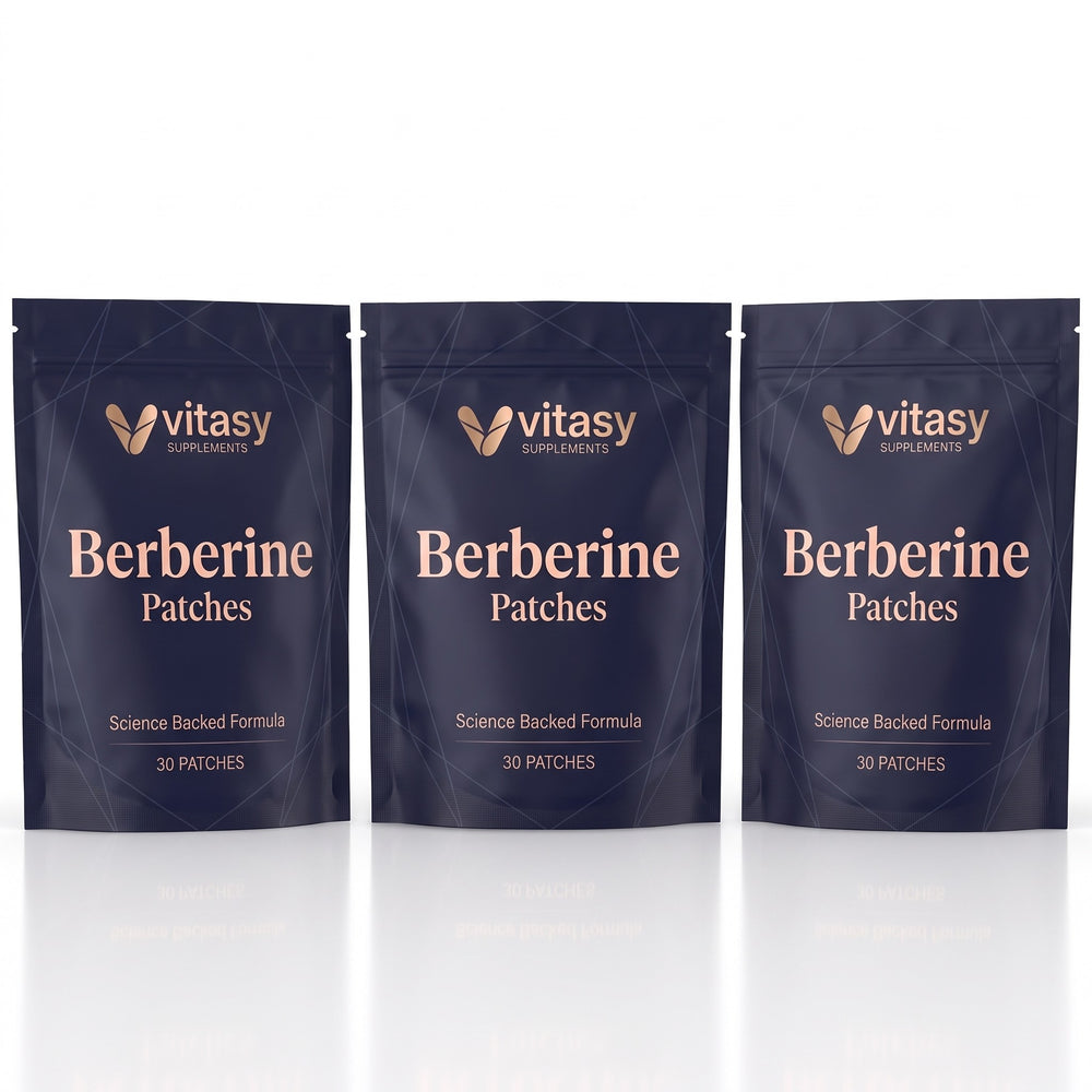 Three Vitasy Berberine Patches pouches