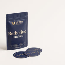 Vitasy Berberine Patches pouch and patches with supplement facts overview