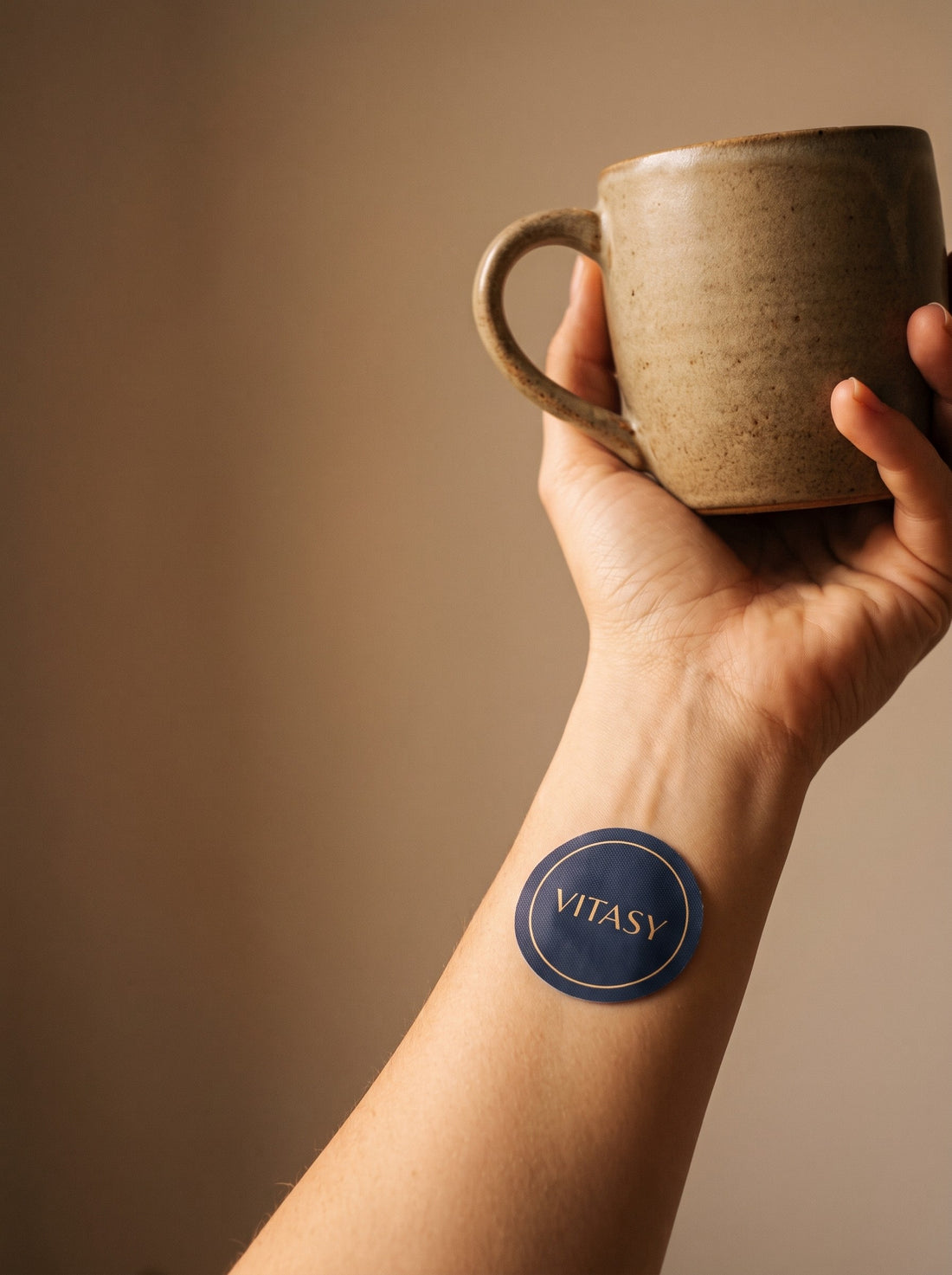 Wrist with a Vitasy patch