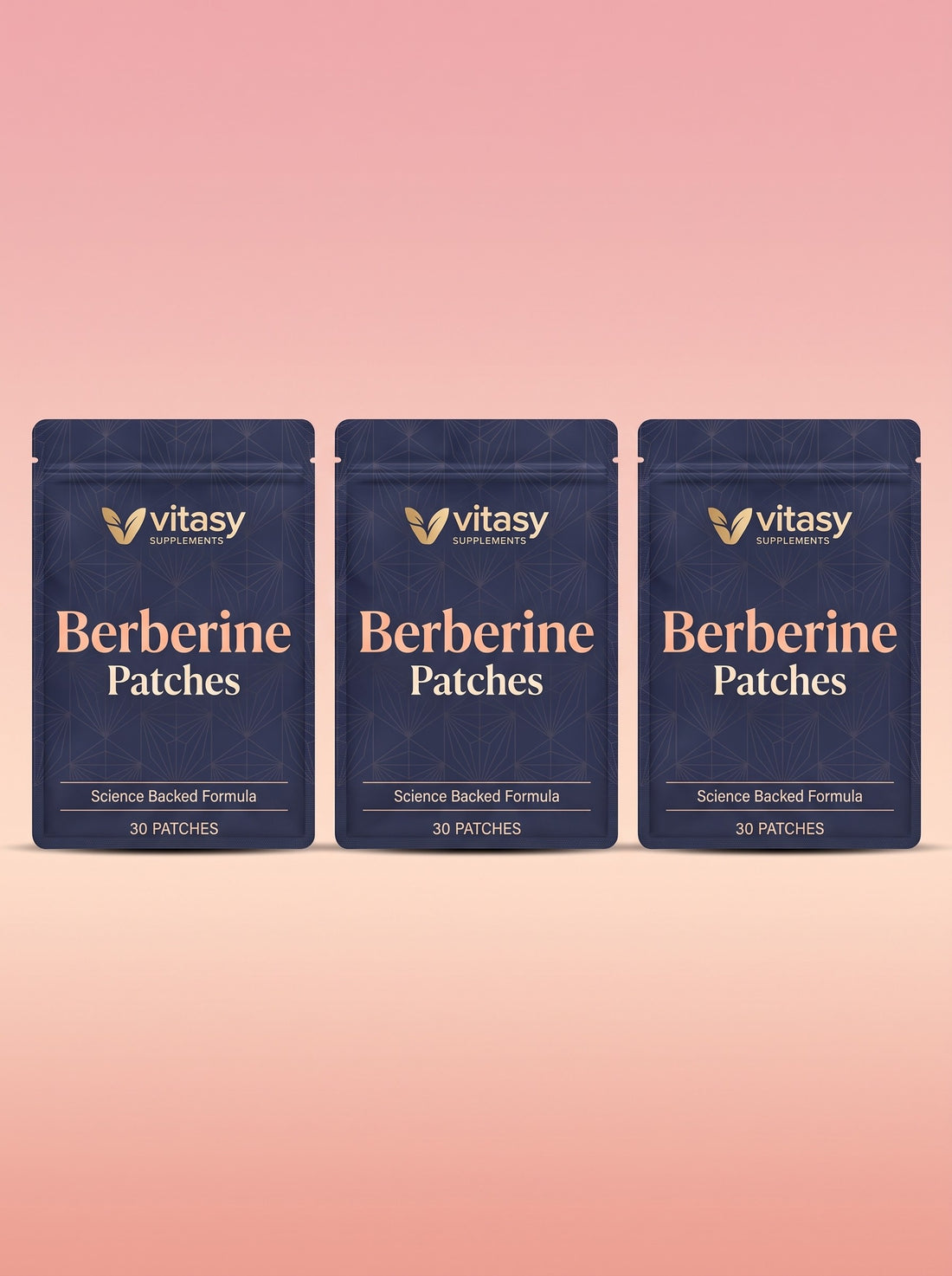 Three pouches of Vitasy Berberine Patches