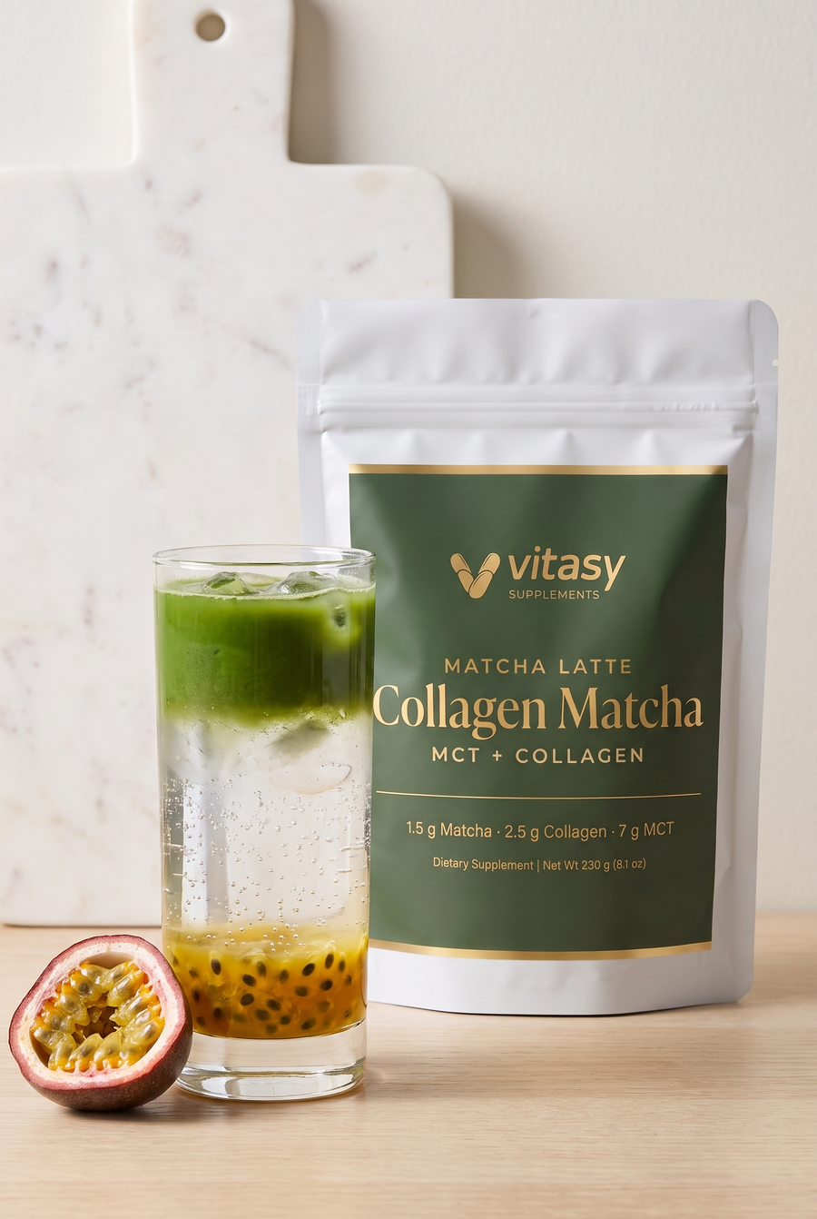 Passion Fruit Sparkling Matcha