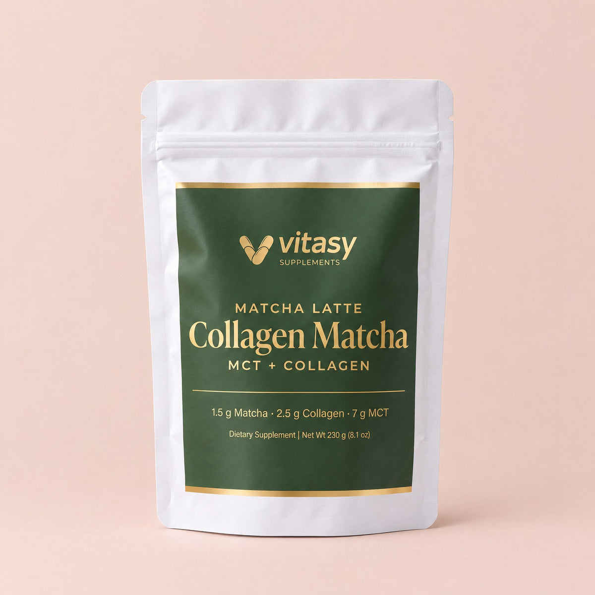 Vitasy Collagen Matcha white stand-up pouch