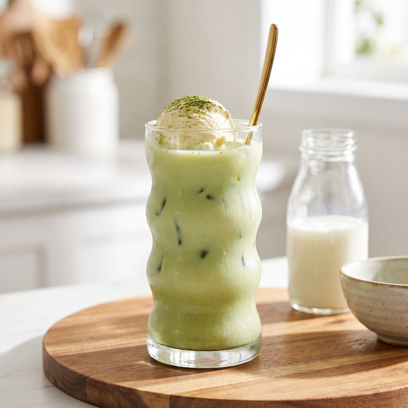 Iced collagen matcha float