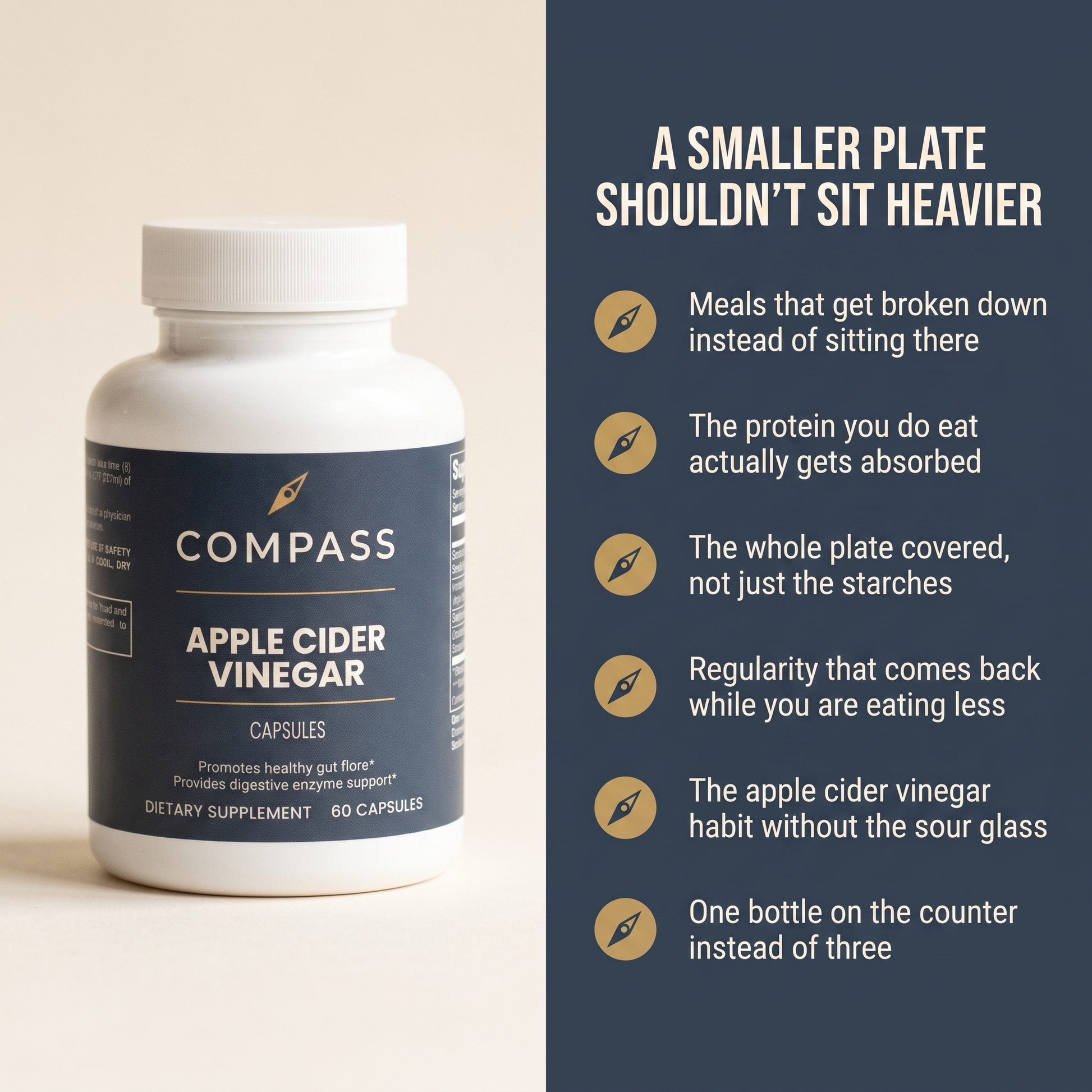 A smaller plate shouldn't sit heavier