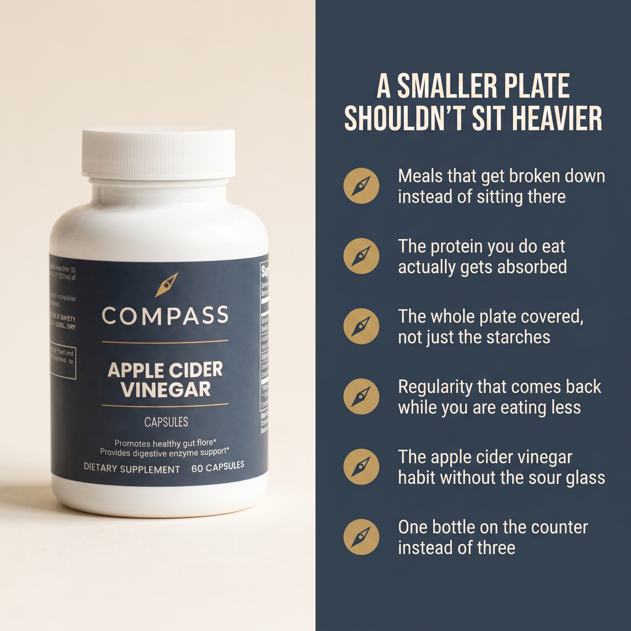 A smaller plate shouldn't sit heavier
