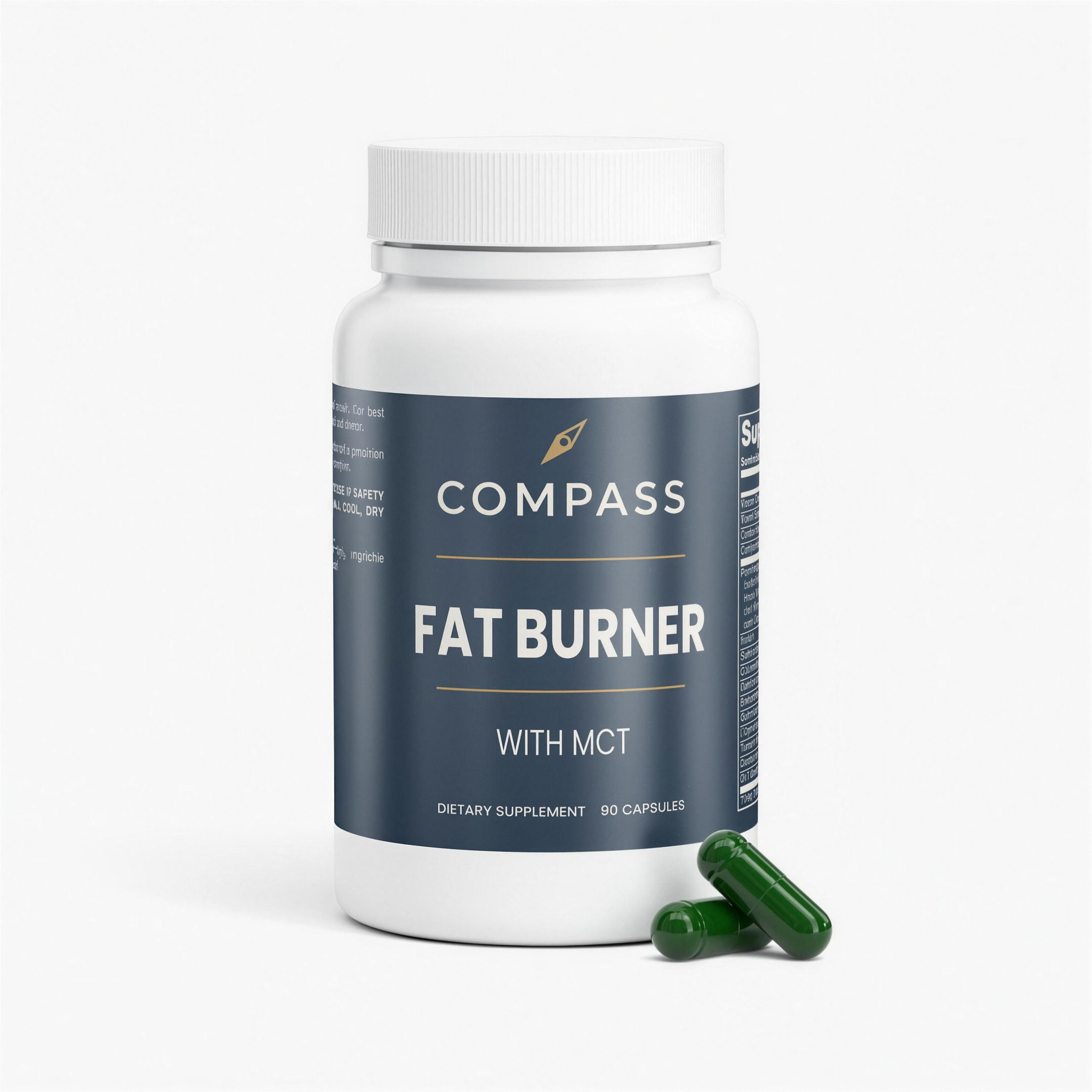 COMPASS Fat Burner with MCT, bottle with capsules