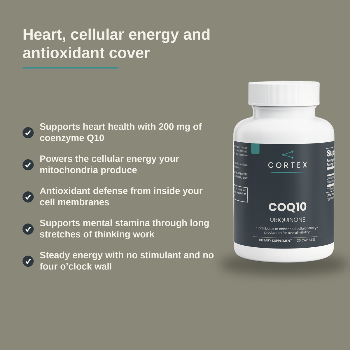 Heart, cellular energy and antioxidant cover