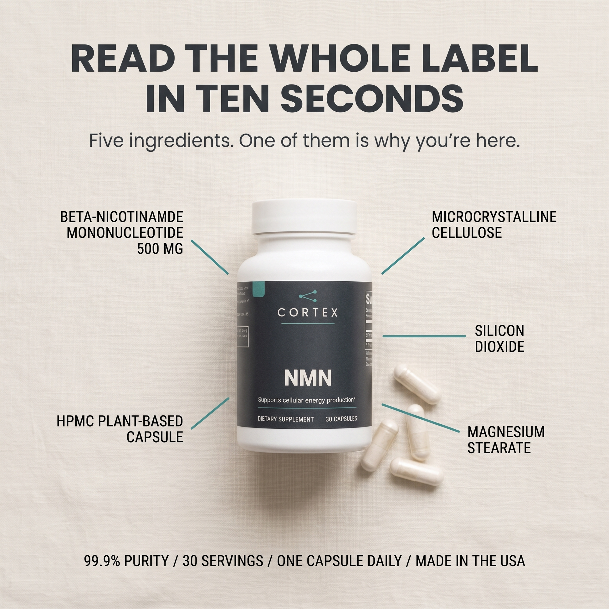 Read the whole label in ten seconds