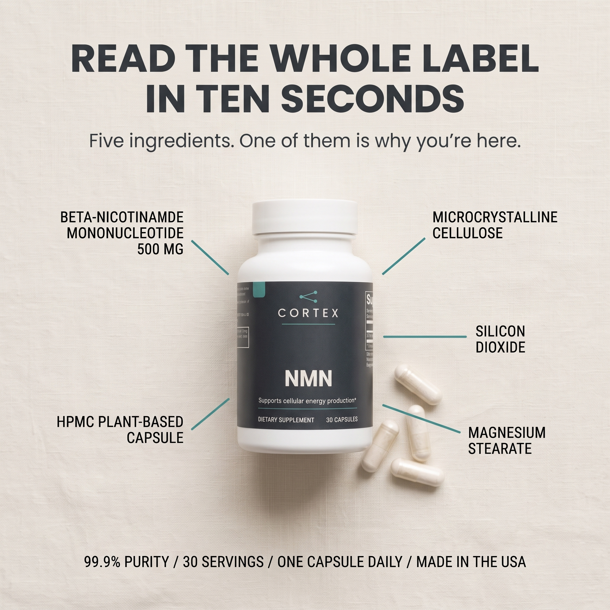 Read the whole label in ten seconds