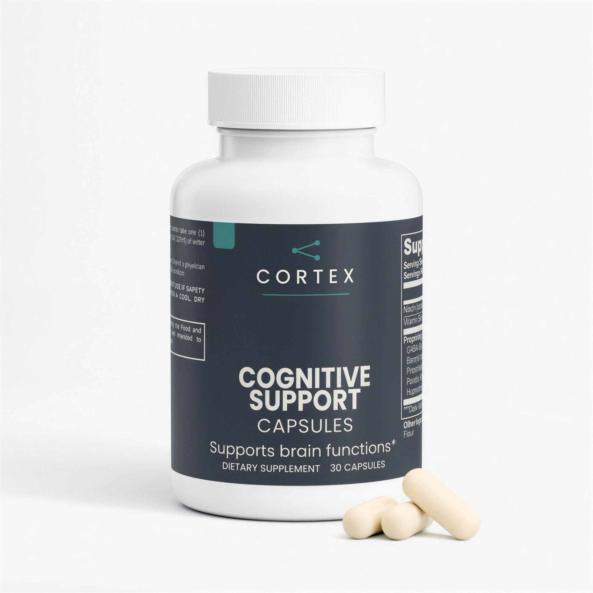 CORTEX Cognitive Support bottle with capsules
