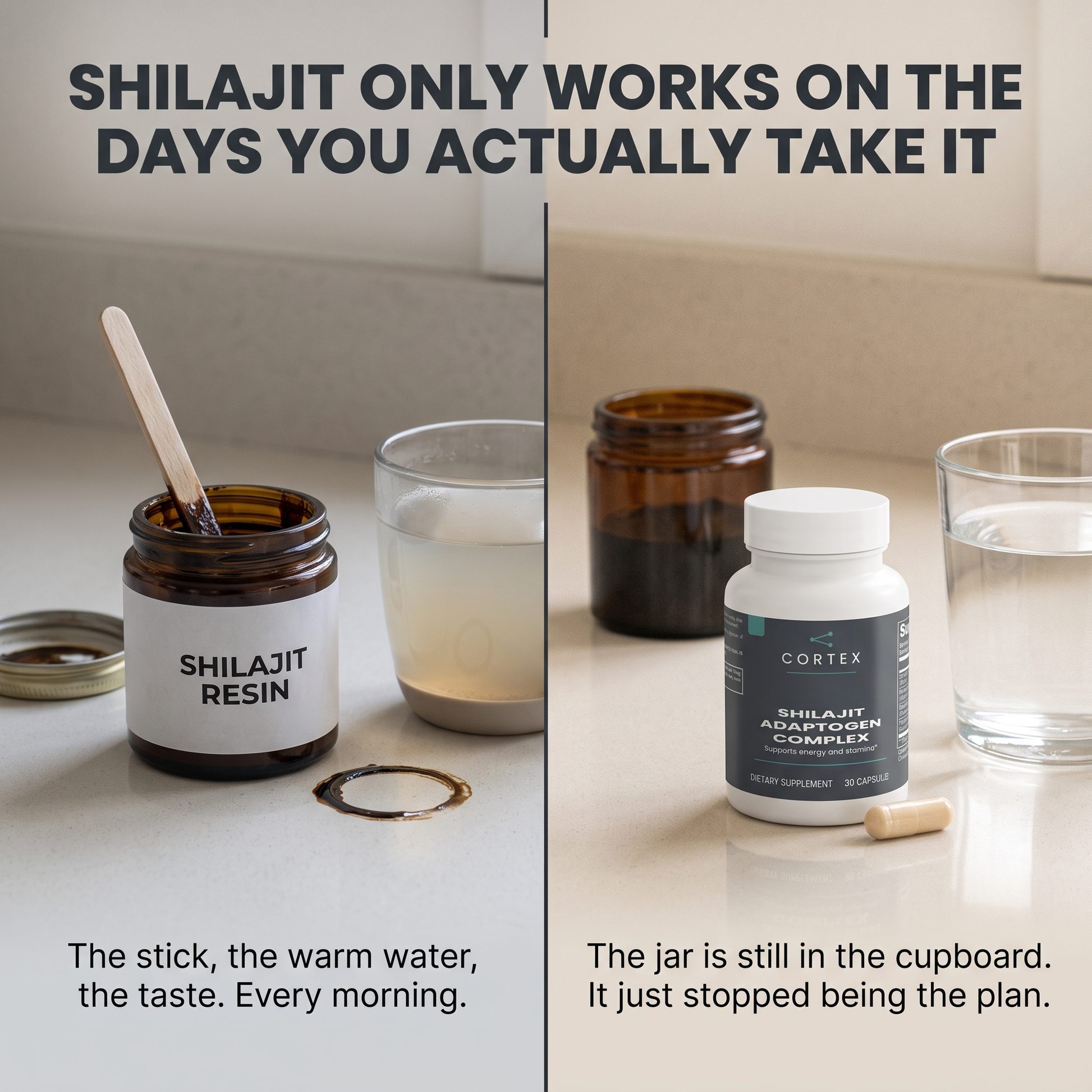 Shilajit only works on the days you actually take it