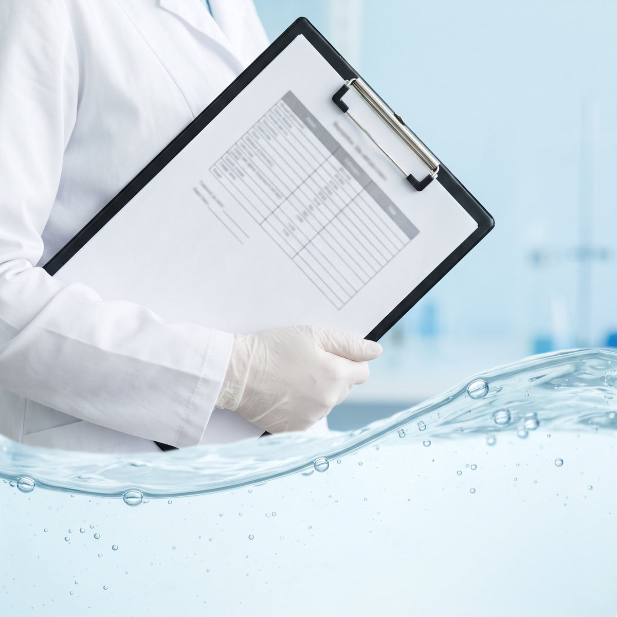Certificate of analysis on a clipboard