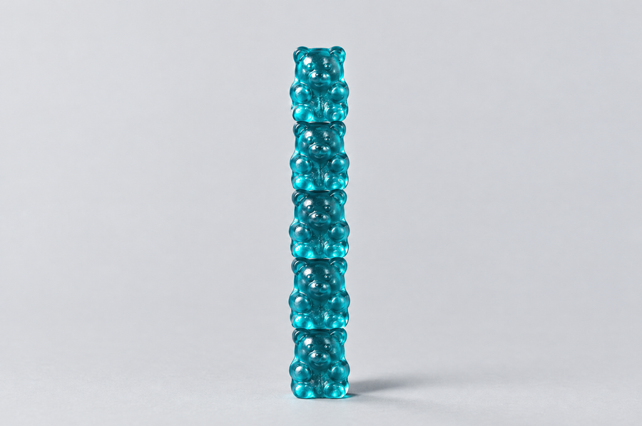 Tower of creatine gummy bears
