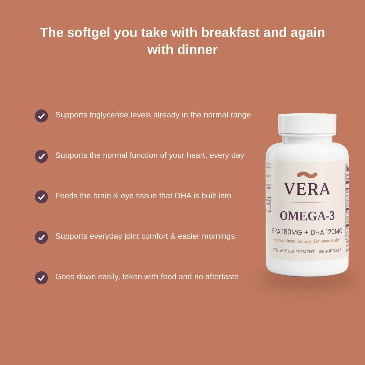 The softgel you take with breakfast and again with dinner - 5 benefits of Vera Omega-3 (v3)