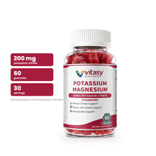 Vitasy Potassium Magnesium Gummies - 200 mg potassium citrate, 60 gummies, 30 servings
