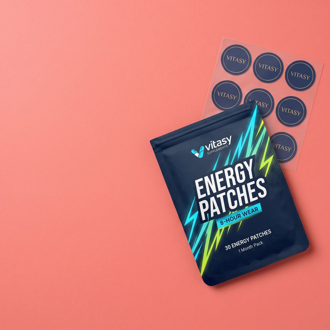 Energy Patches pouch with patch sheets