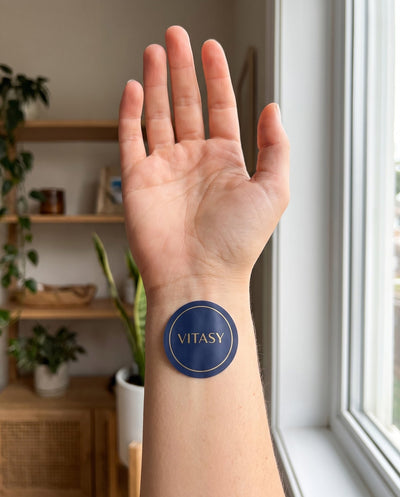 Energy Patch on the inner wrist by a window