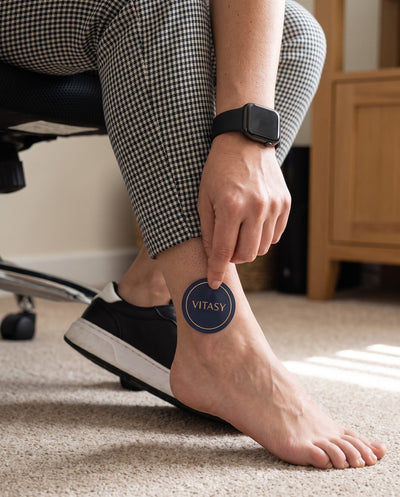 Applying an Energy Patch to the ankle