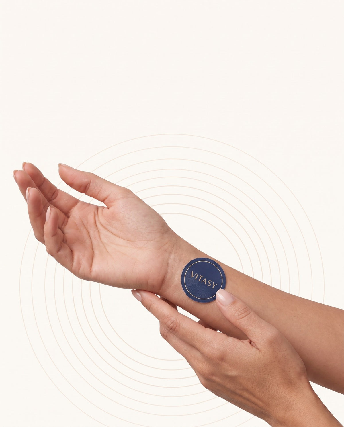 Vitasy Energy Patch on the inner wrist