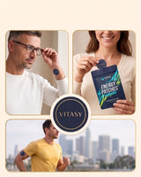 People wearing Vitasy energy patches during their day