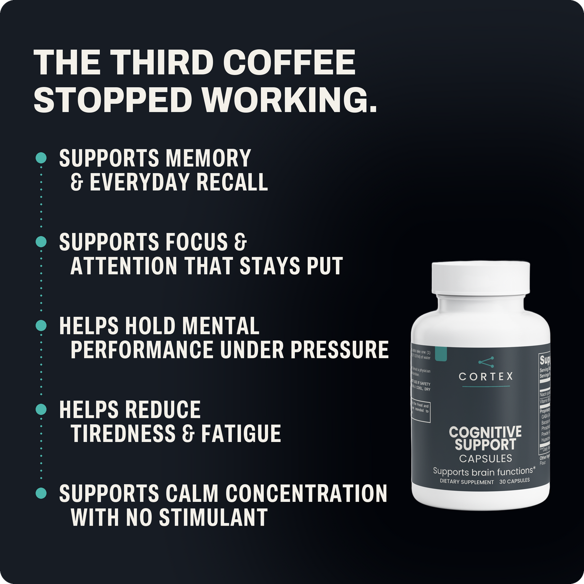 The third coffee stopped working - 5 benefits of CORTEX Cognitive Support (v4)